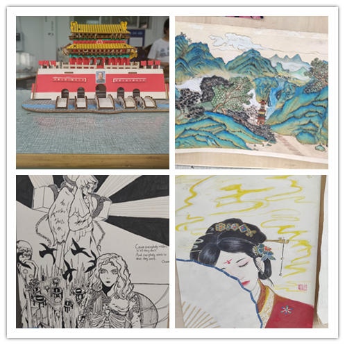 信息管理學院藝緣數(shù)字媒體工作室 “紅色獻禮”設(shè)計繪畫展活動